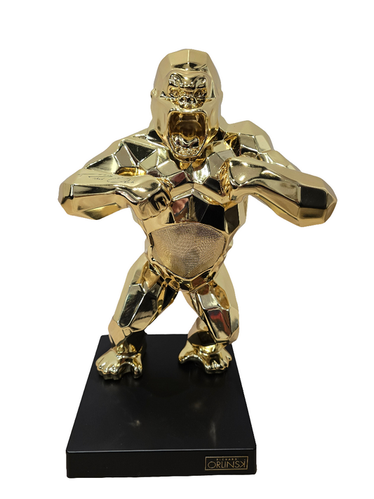 Enceinte Bluetooth Richard Orlinski – Gorilla Gold Edition – Série Limitée CGS 0275 - Valise Orlinski