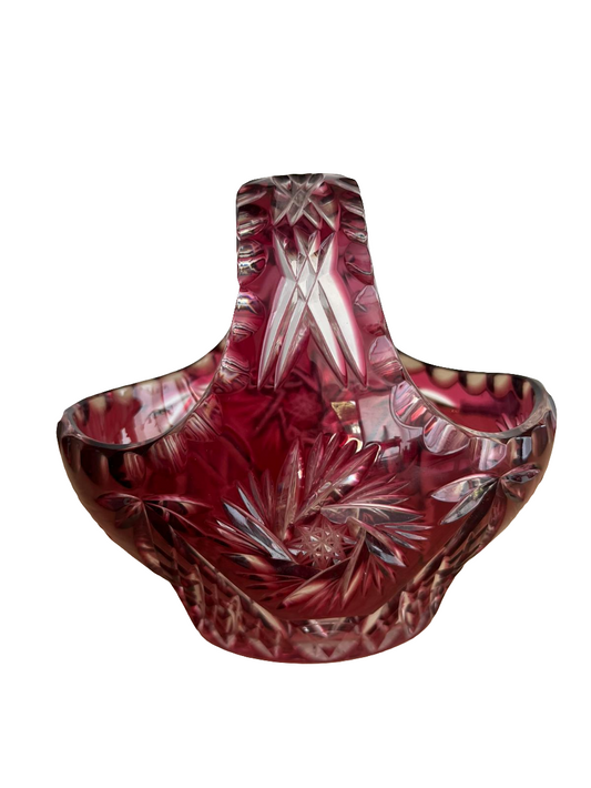 Vide poche vintage en verre de cristal