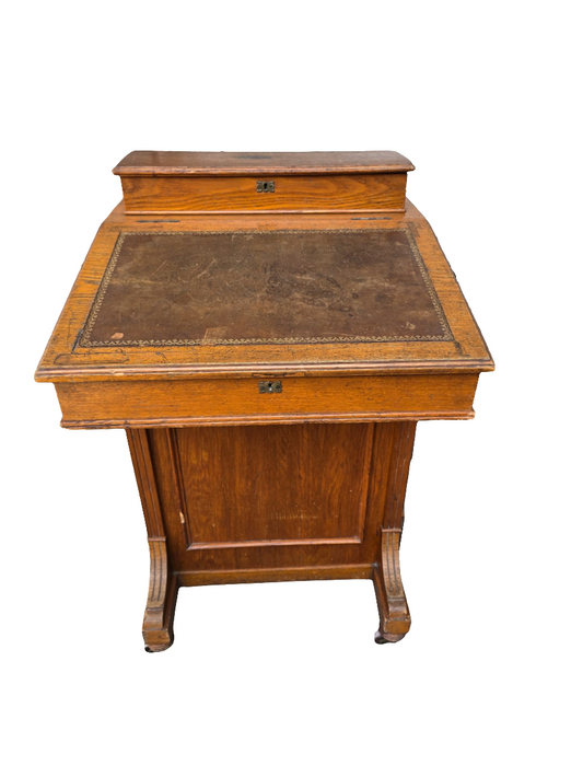 Bureau Davenport ancien en chêne