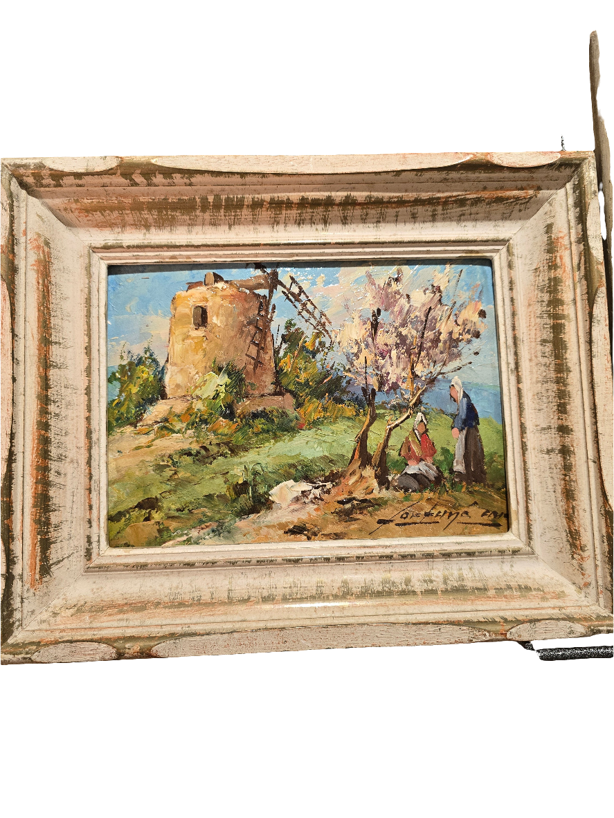Petit tableau provençale- signé Fortuné car