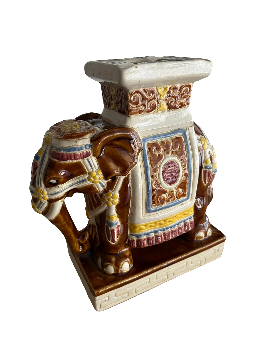 Cendrier elephant vintage en céramique