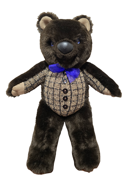 Ours de collection nœud papillon bleu