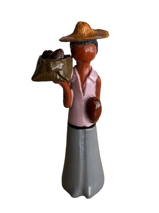Statuette artisanal signé Lime de République dominicaine