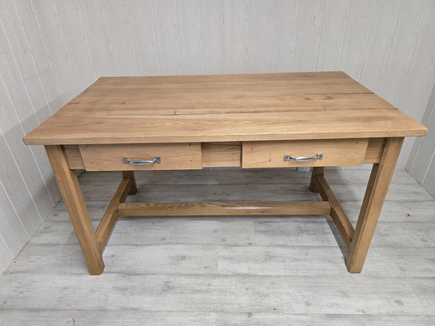 Table de ferme en chêne blond