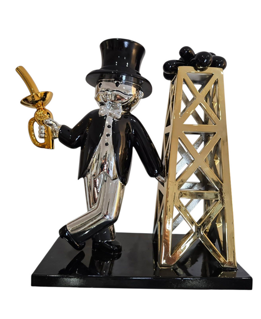 Sculpture de luxe- "Rich Oncle & Oil Tower" 42cm