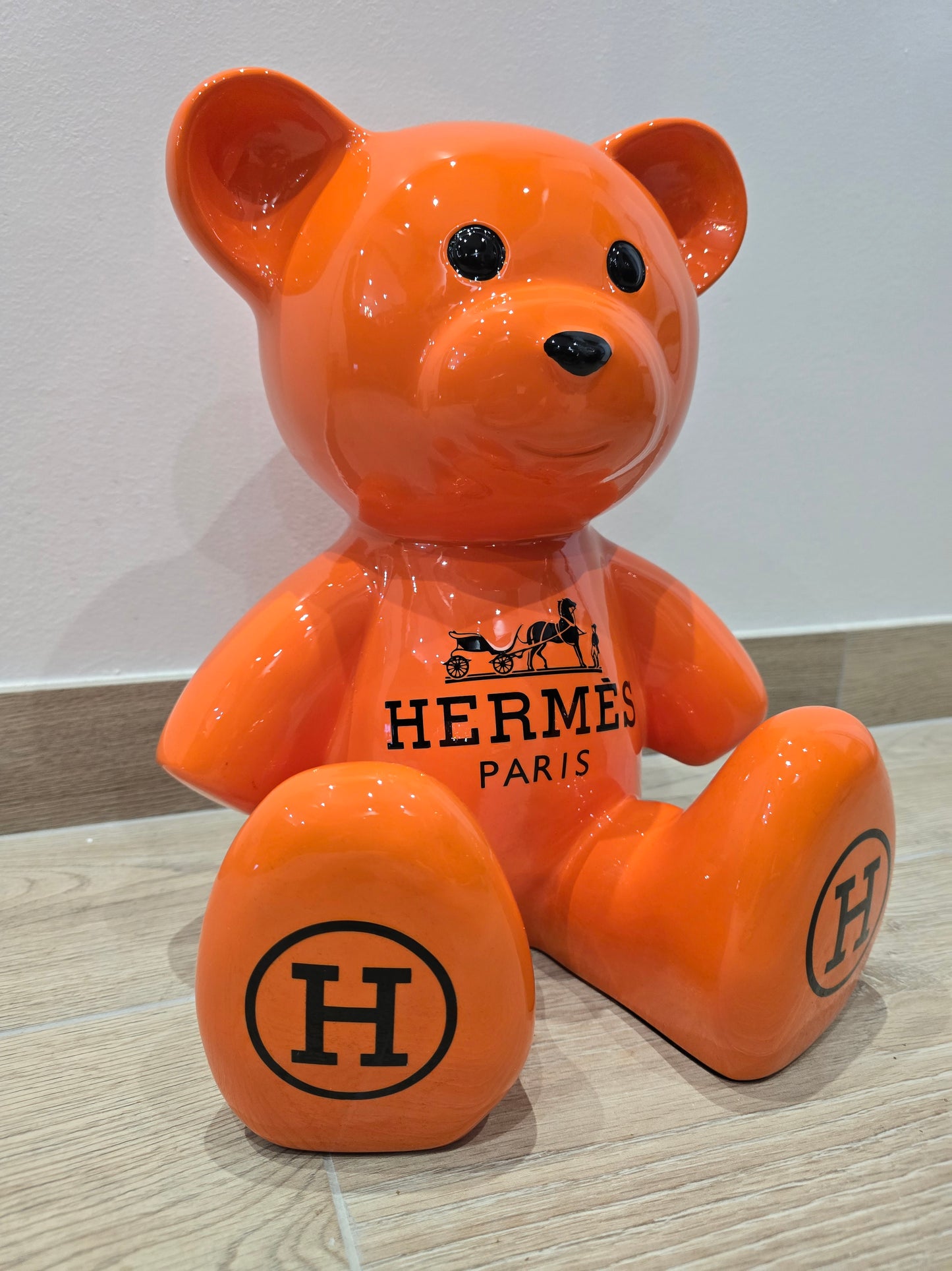 Teddy Bear “Hermès Paris” orange – Édition limitée 14/26 - 35 cm