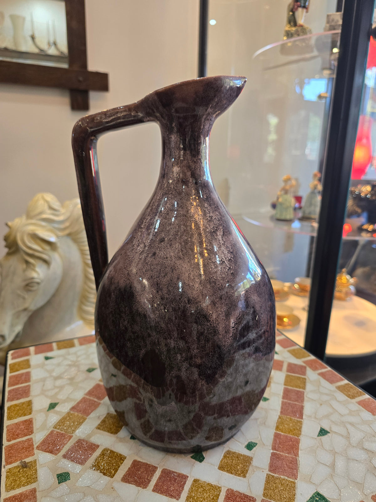 Grand pichet / vase sculptural Accolay – Potiers d’Accolay – années 1950-60 – signé, N°3 – H. 33 cm