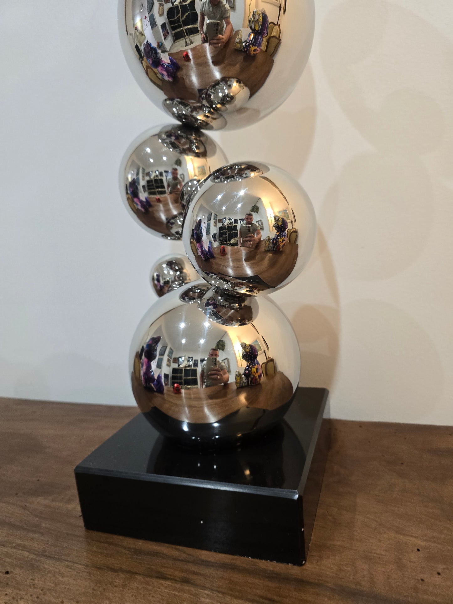 Sculpture Design Pop Art Chromée – 59 cm