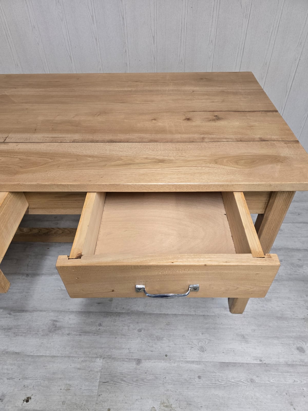 Table de ferme en chêne blond