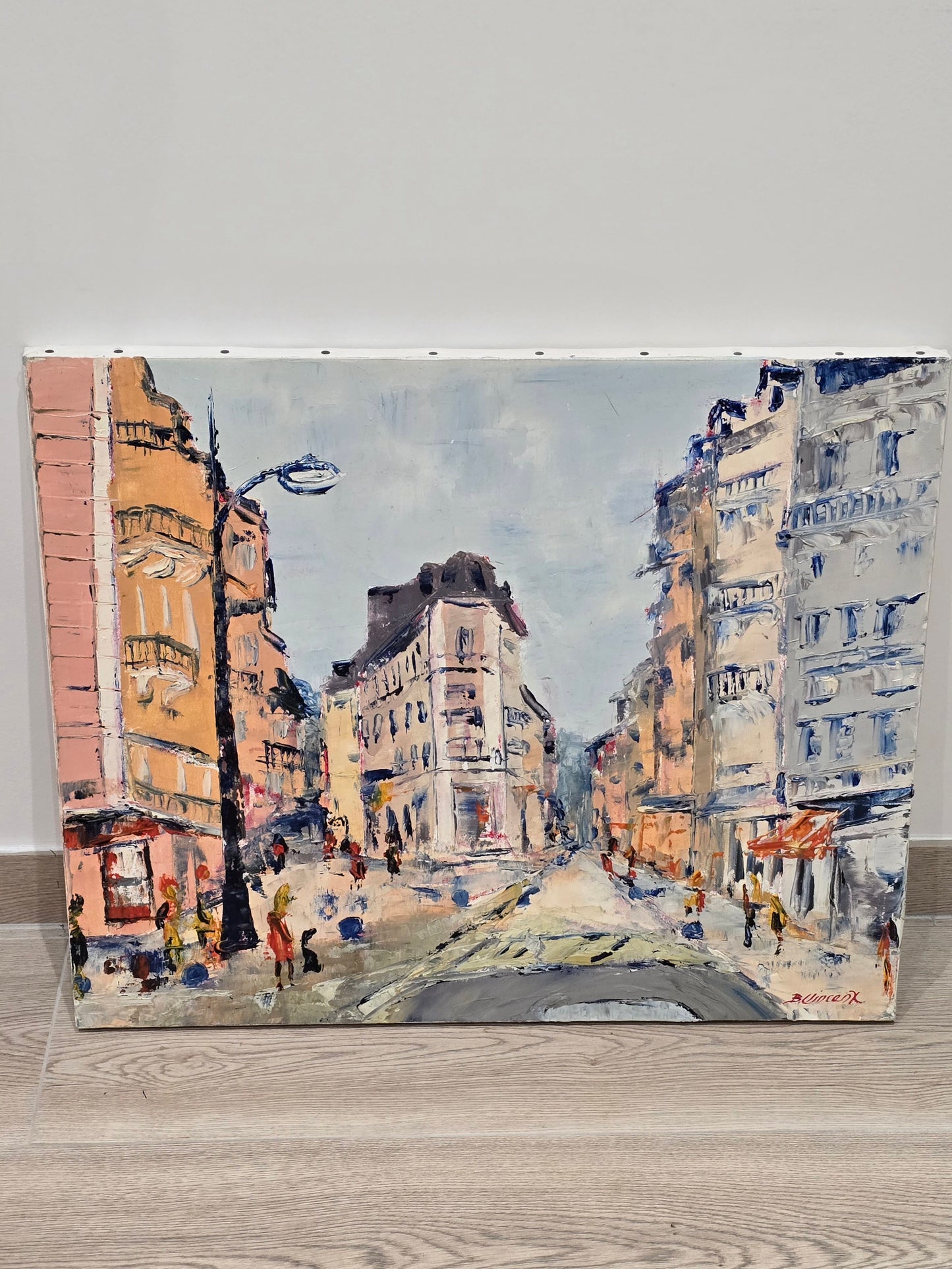 Tableau "rue de Genève aix les bains" B.VINCENT