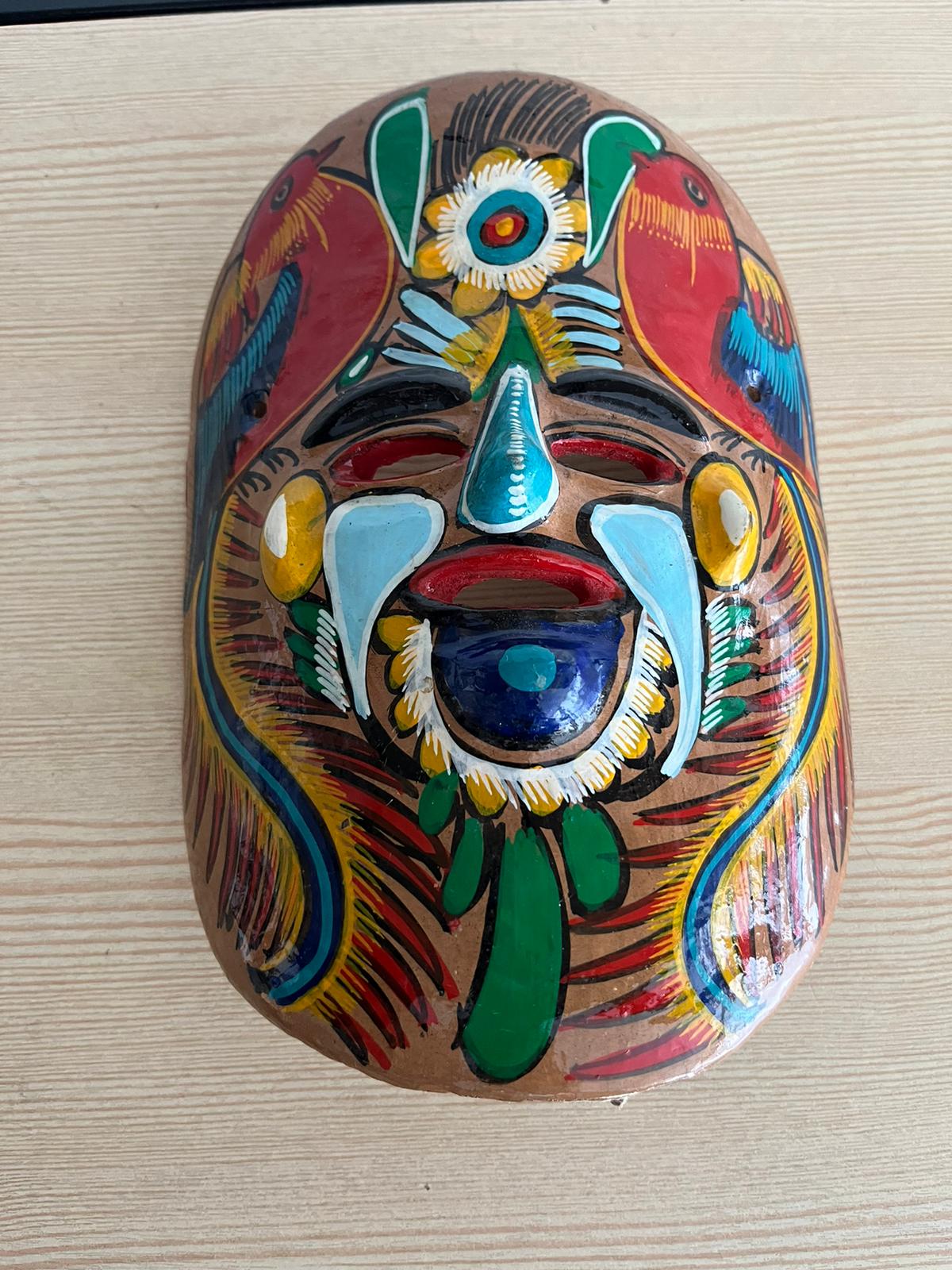 Masque Mexicain ethnique en terre cuite