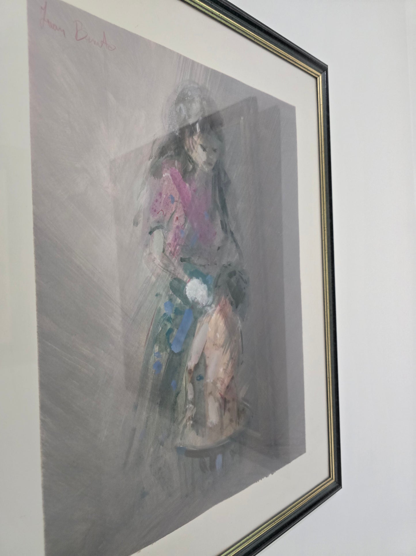 Tableau femme lavant son enfant