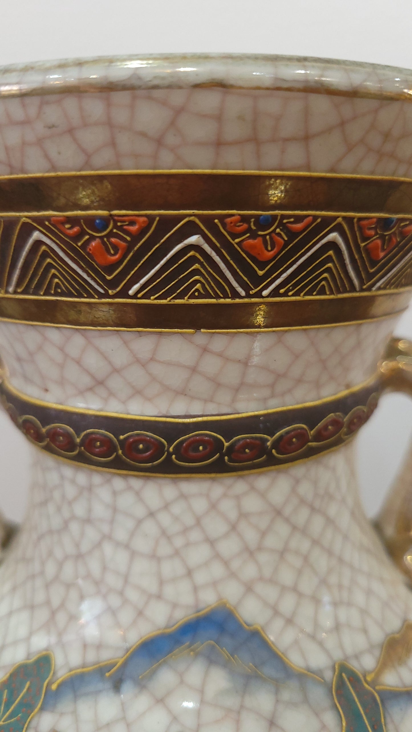 Vase Satsuma décor japonais