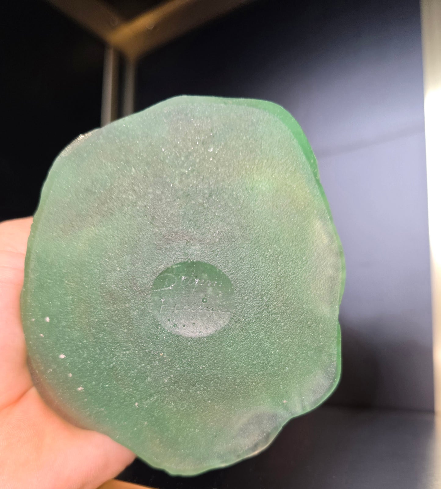 DAUM - soliflore "Nature",1988 - pâte de verre et cristal