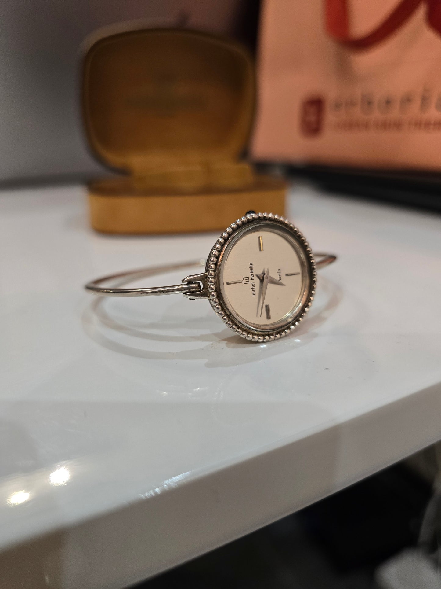 Montre vintage en argent – Michel Herbelin Paris