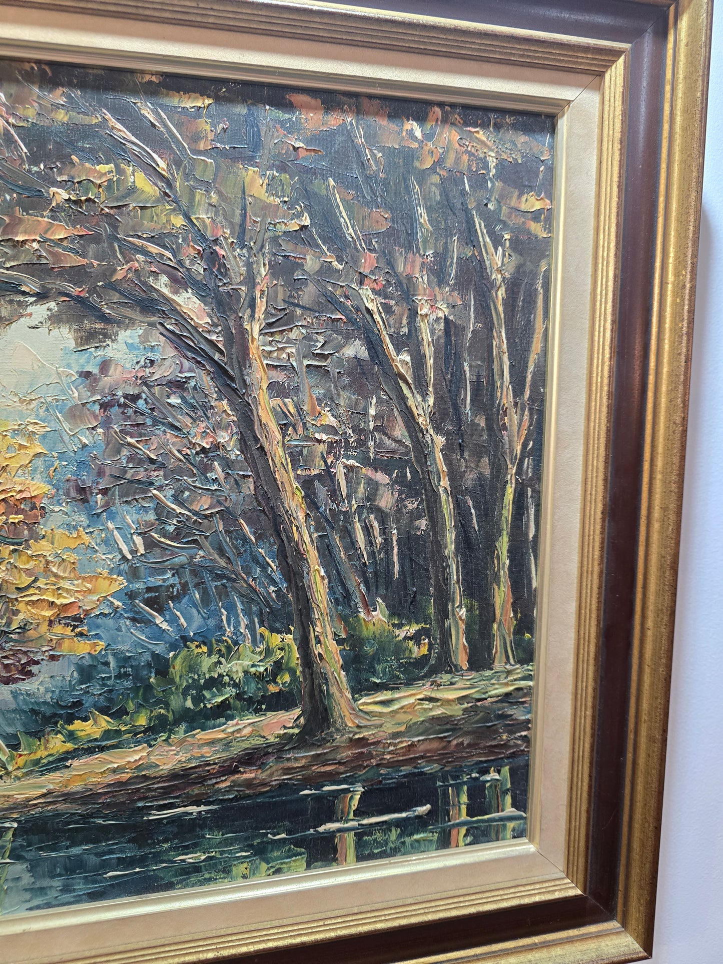 Grand tableau paysage Signé