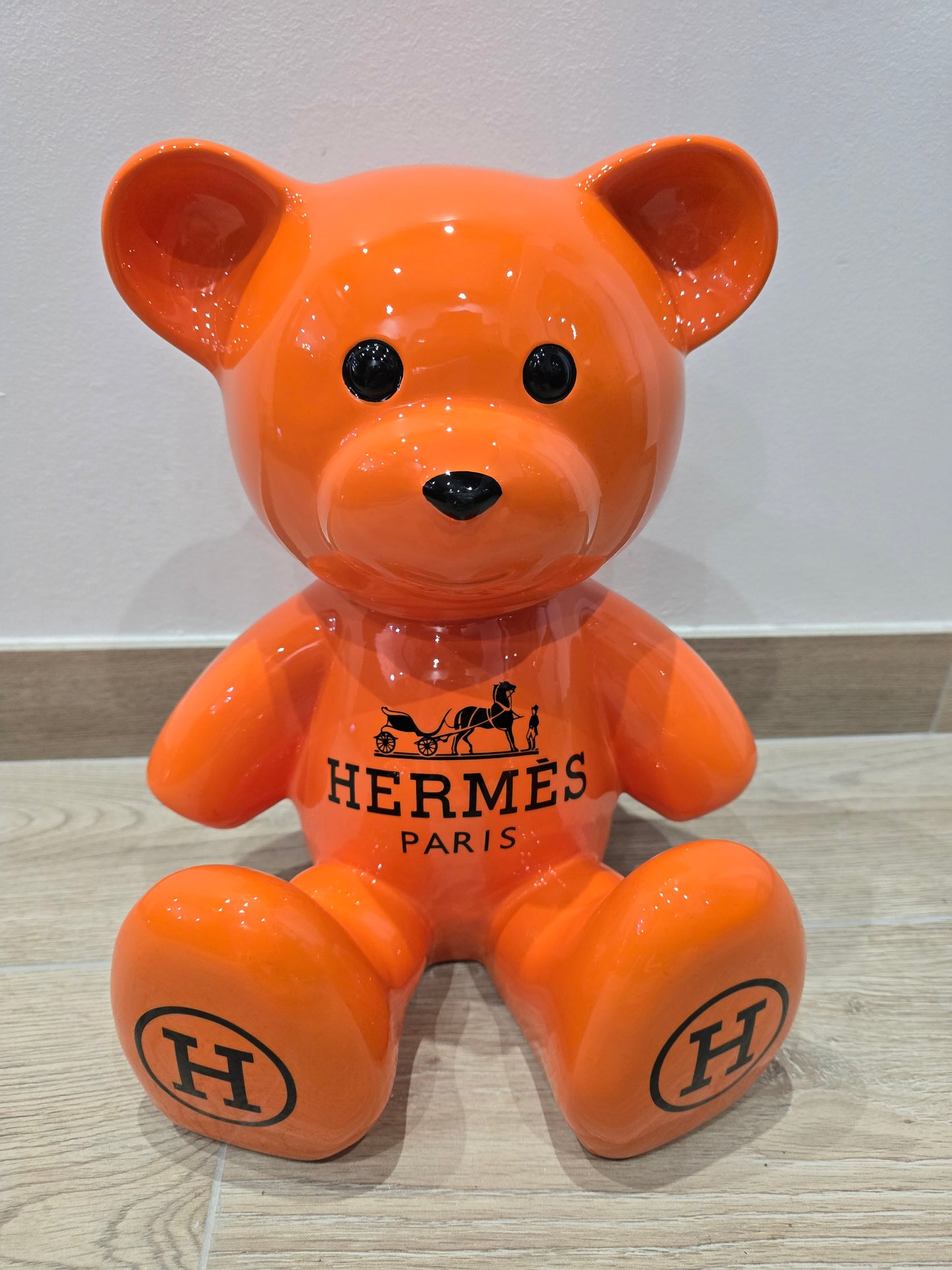 Teddy Bear “Hermès Paris” orange – Édition limitée 14/26 - 35 cm