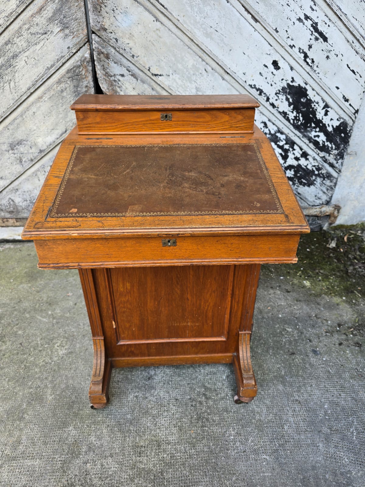 Bureau Davenport ancien en chêne