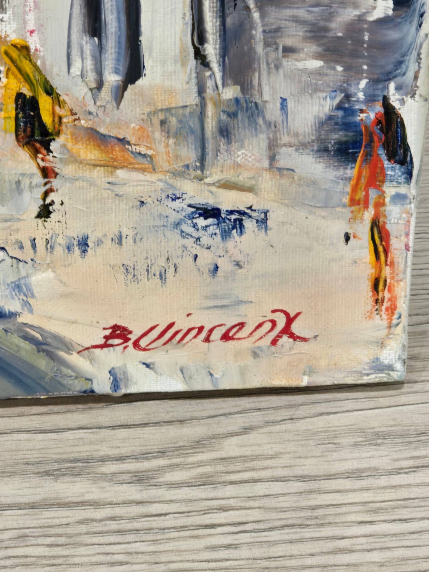 Tableau "rue de Genève aix les bains" B.VINCENT