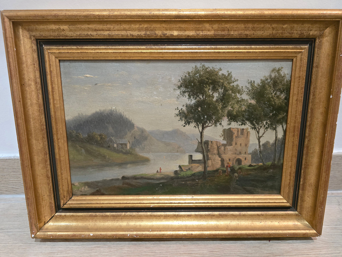 Paire de tableaux 19ème école suisse