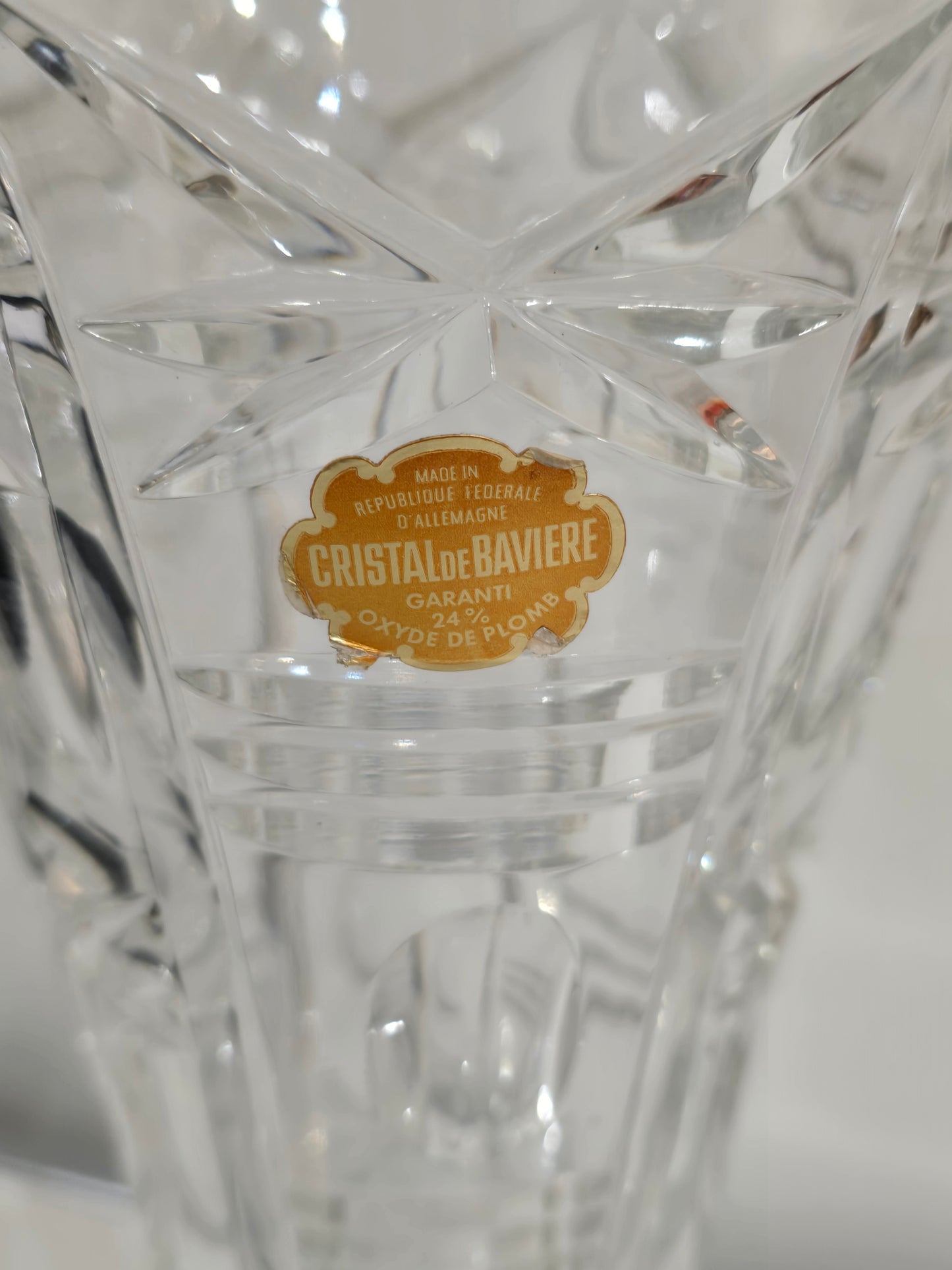 Grand vase cristal de bavier
