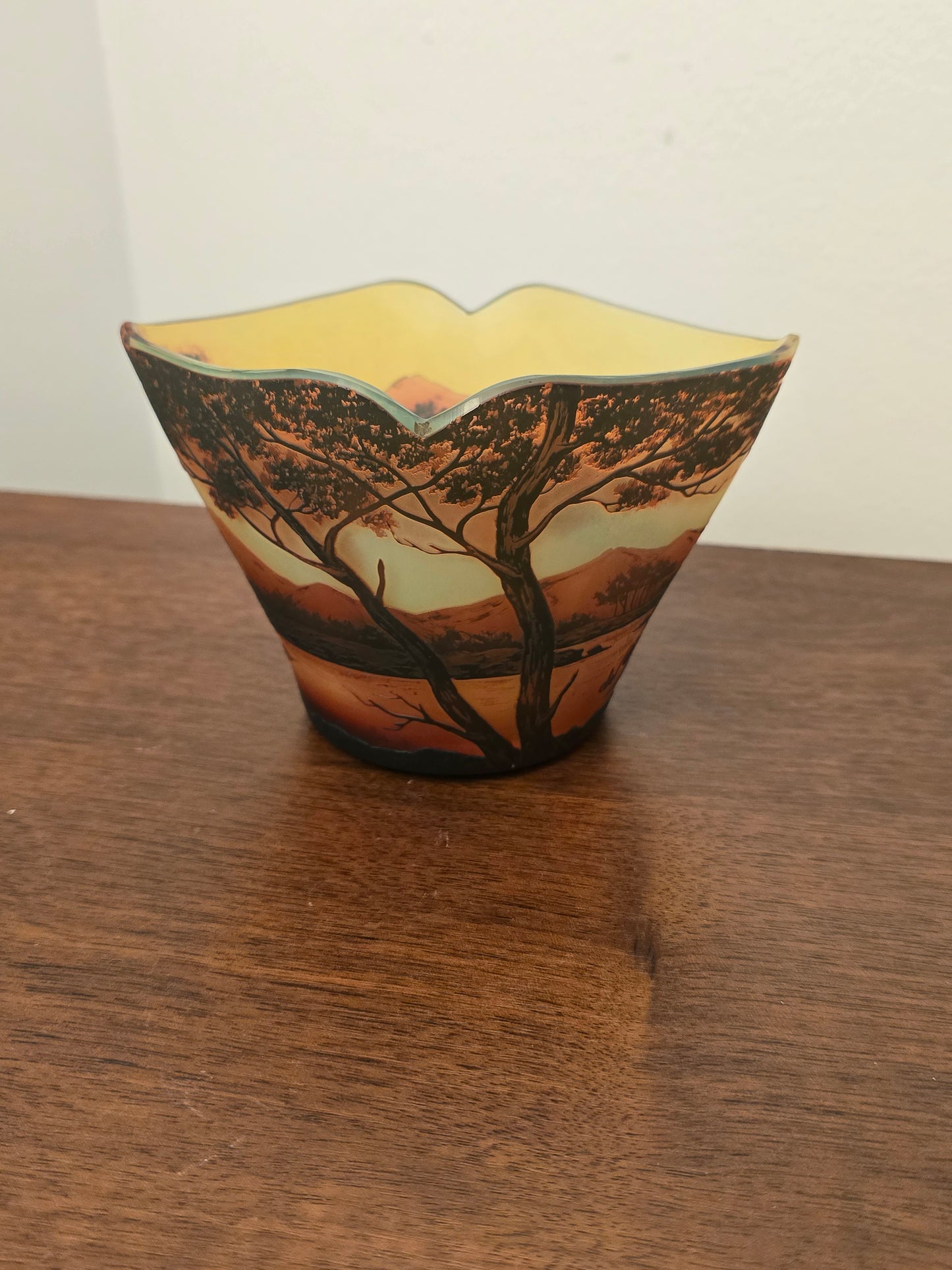 Vase pate de verre signé DEVEZ