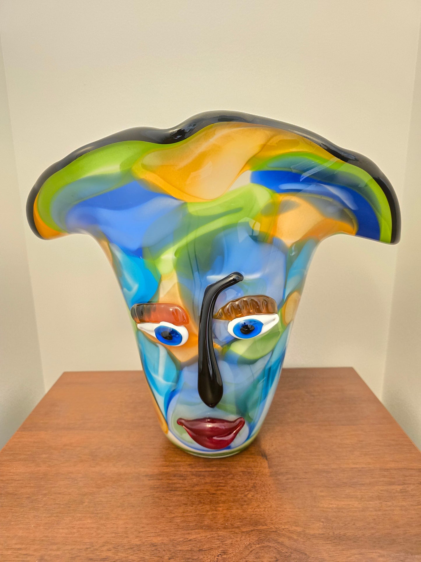 Vase arlequin Picasso en pâte de verre