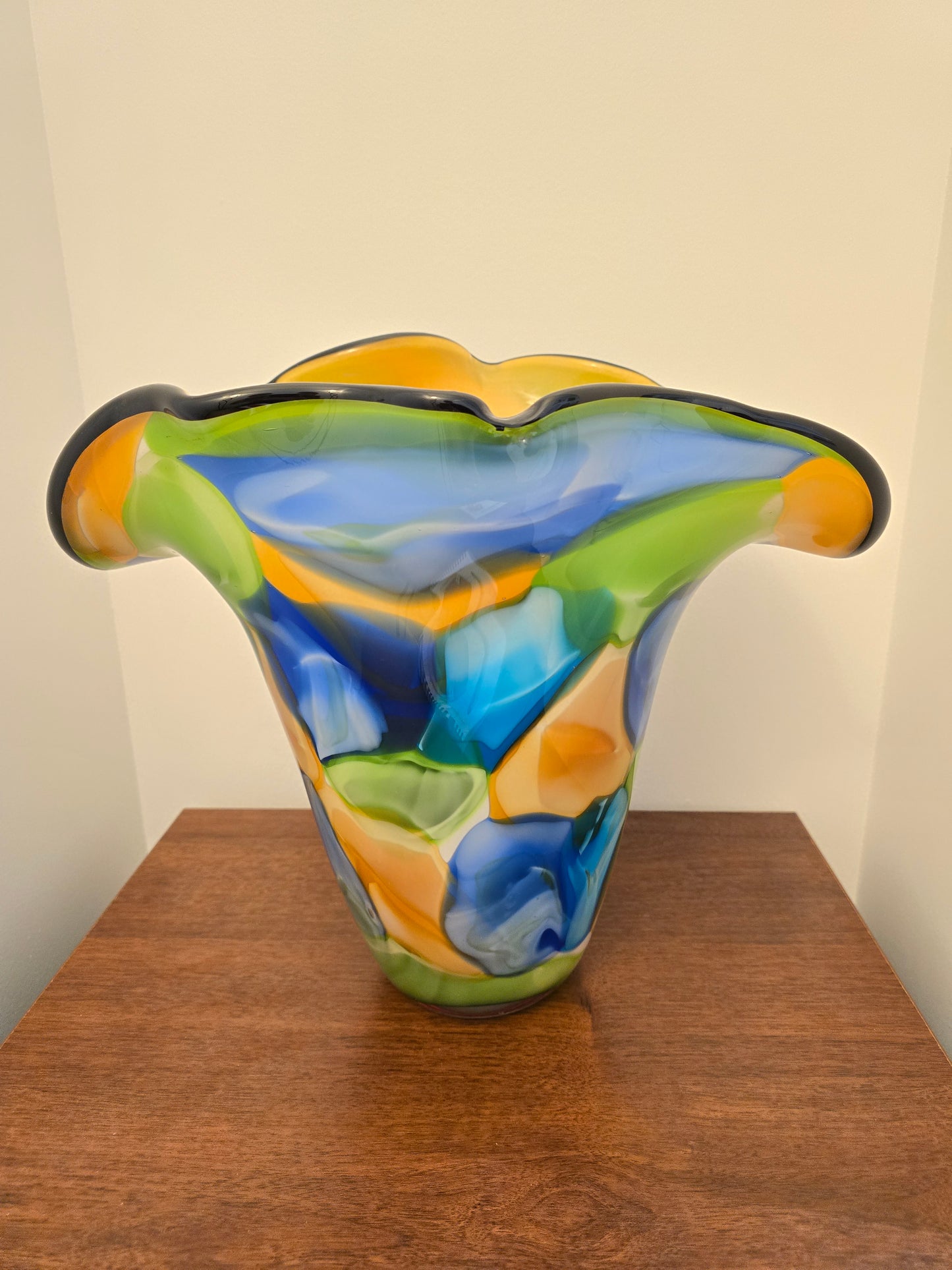 Vase arlequin Picasso en pâte de verre