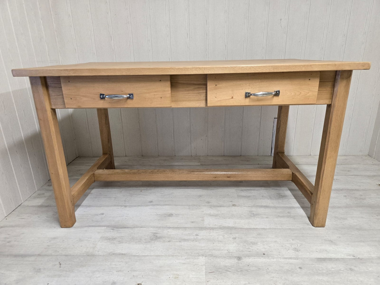 Table de ferme en chêne blond
