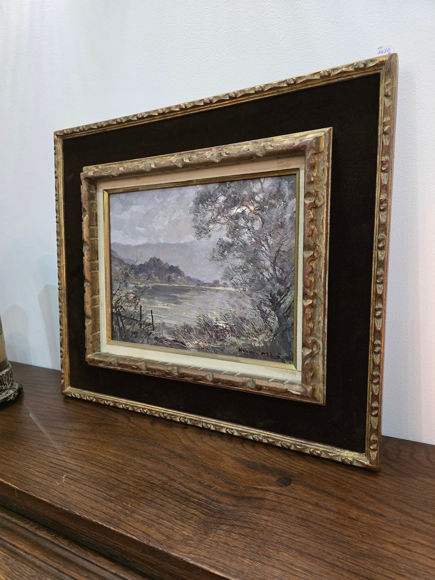 Tableau Henri Mege "Lac d’Aiguebelette 1980"