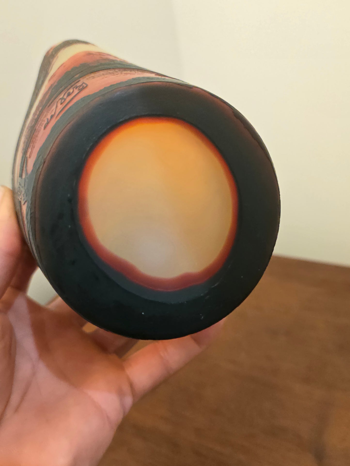 Vase pate de verre signé DEVEZ