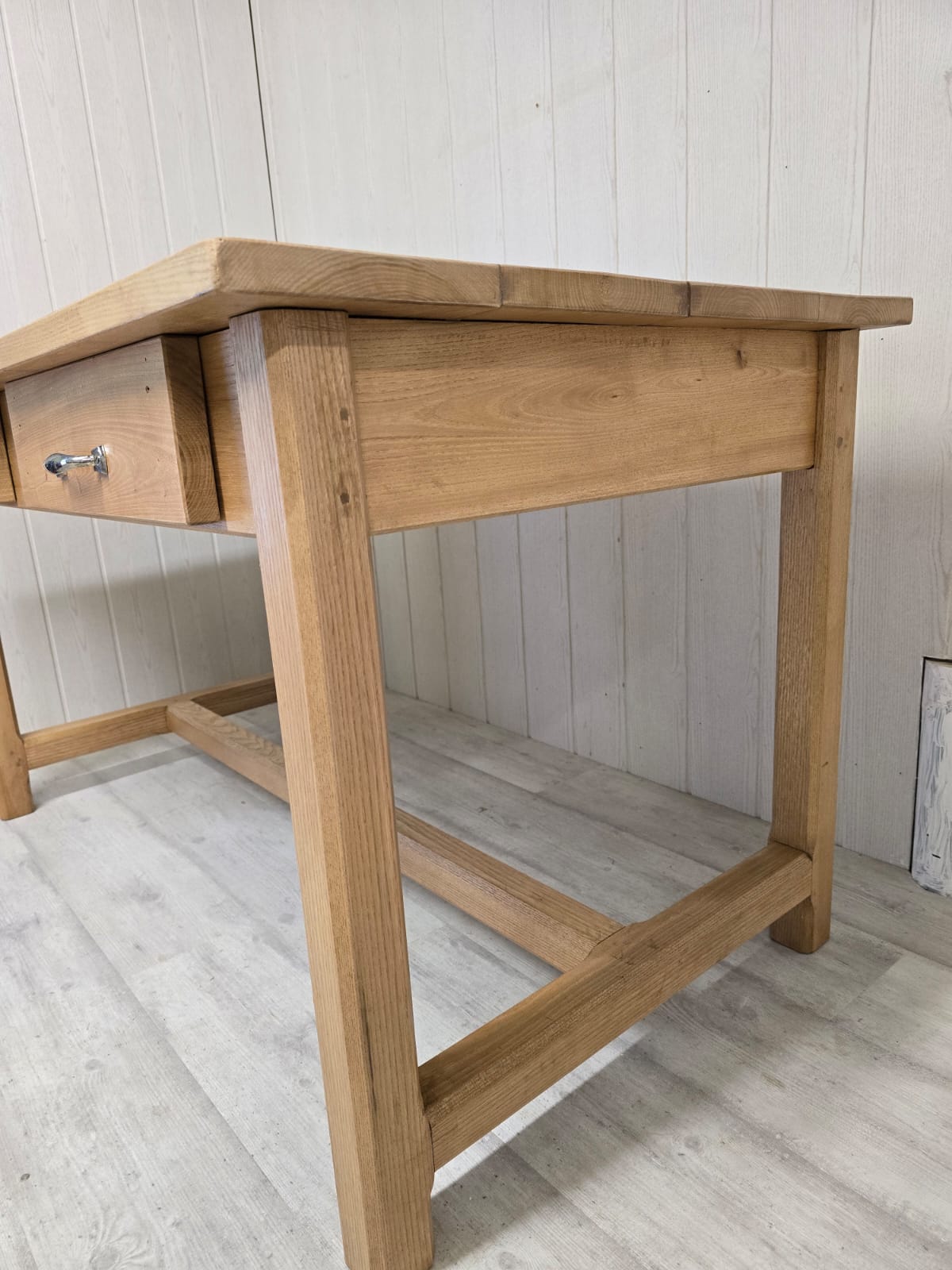 Table de ferme en chêne blond