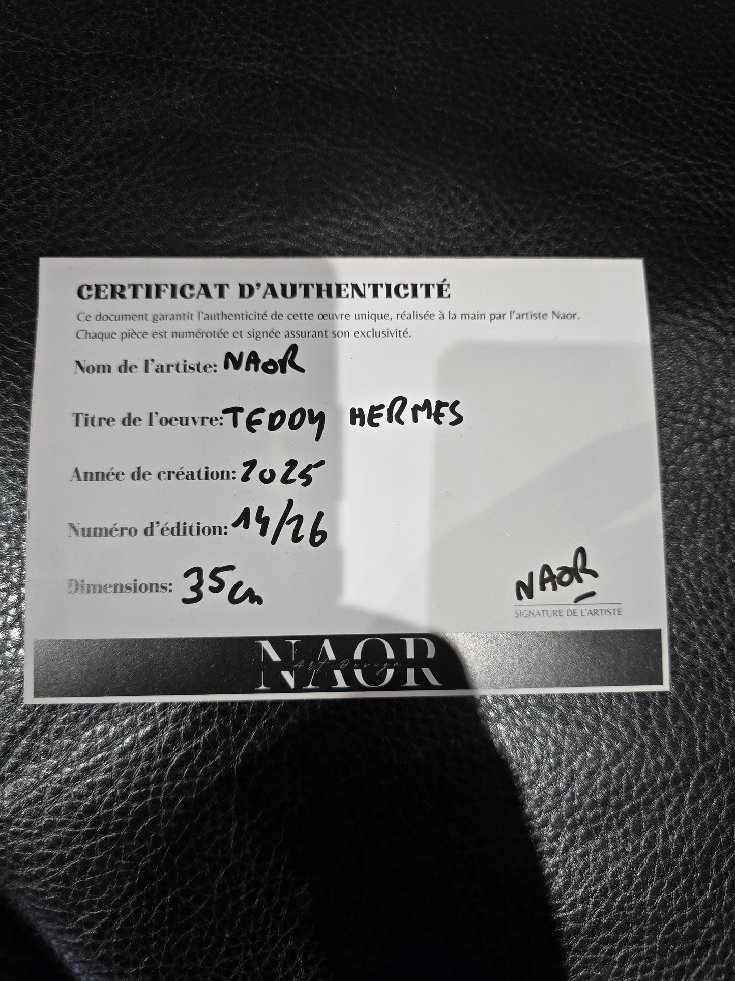 Teddy Bear “Hermès Paris” orange – Édition limitée 14/26 - 35 cm