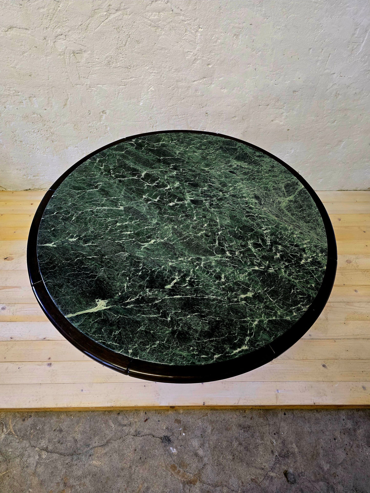 Table ronde art déco marbre vert