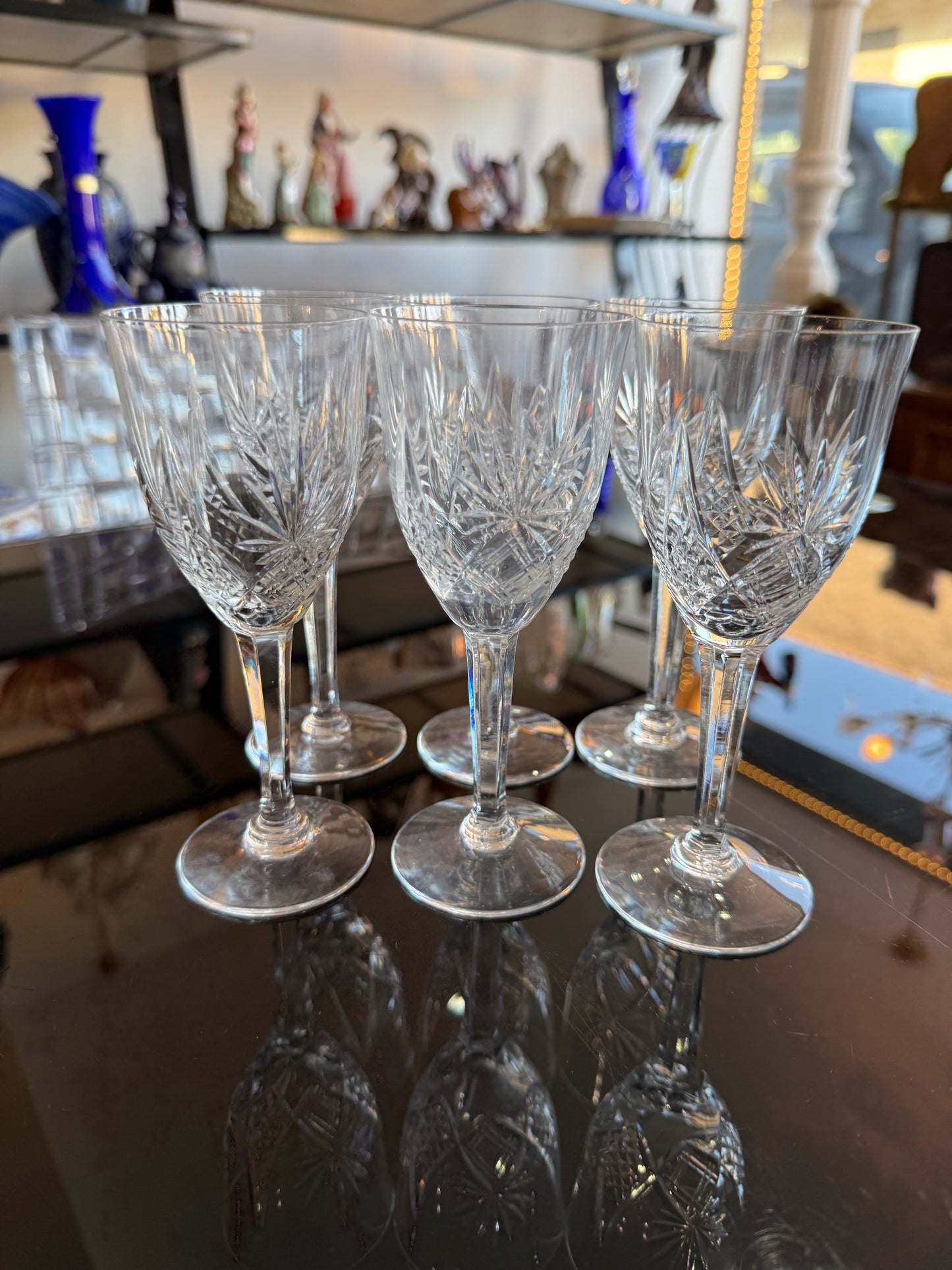 Lot de 6 Verres à Liqueur en Cristal Taillé – 12 cm