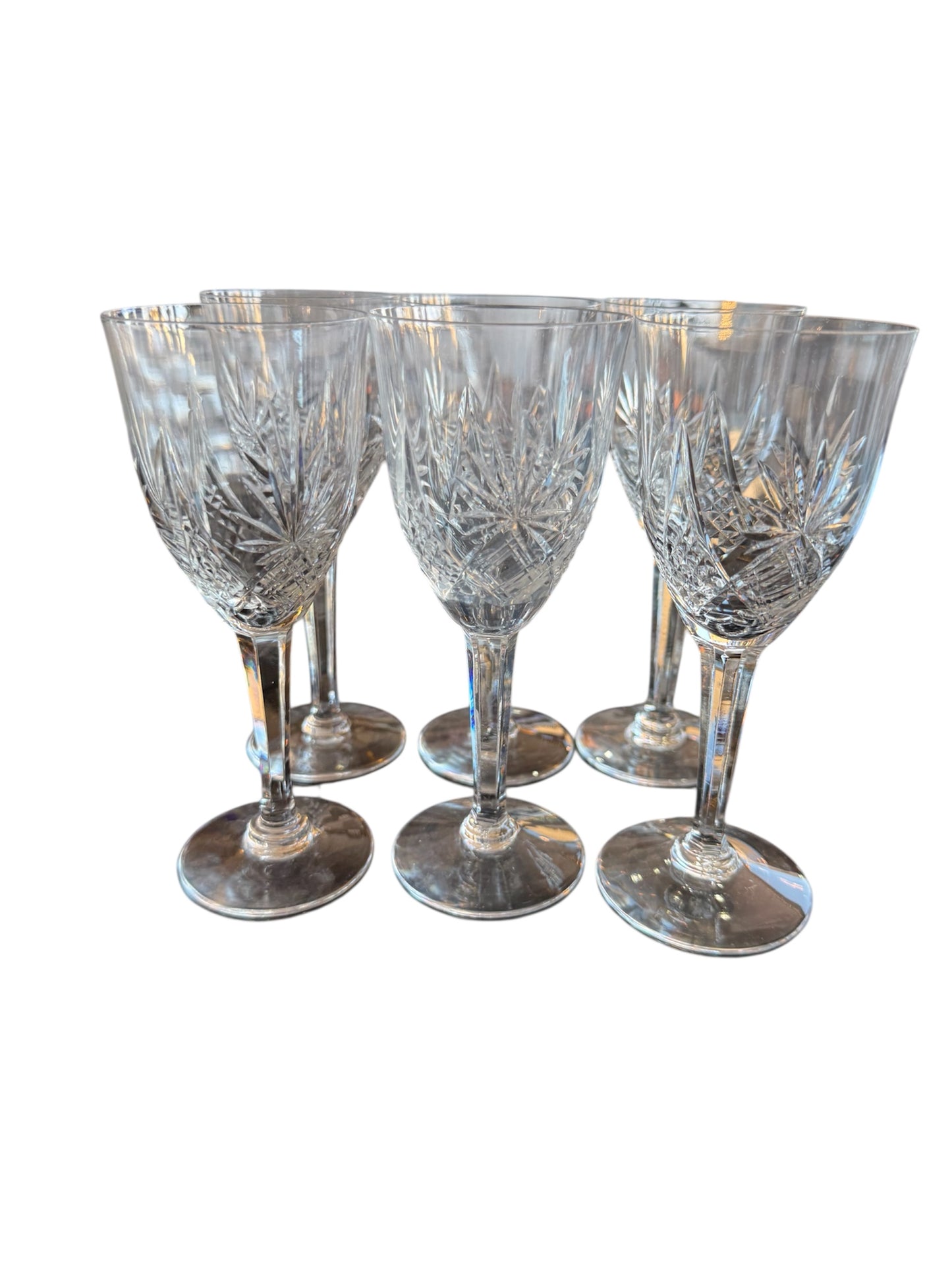 Lot de 6 Verres à Liqueur en Cristal Taillé – 12 cm