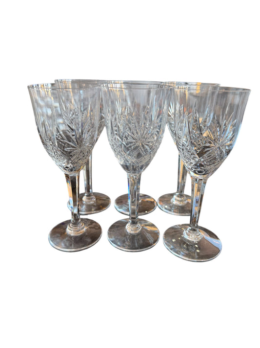 Lot de 6 Verres à Liqueur en Cristal Taillé – 12 cm