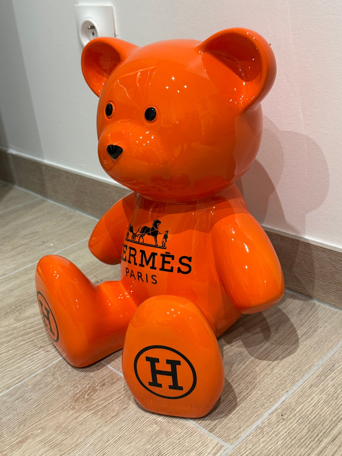 Teddy Bear “Hermès Paris” orange – Édition limitée 14/26 - 35 cm