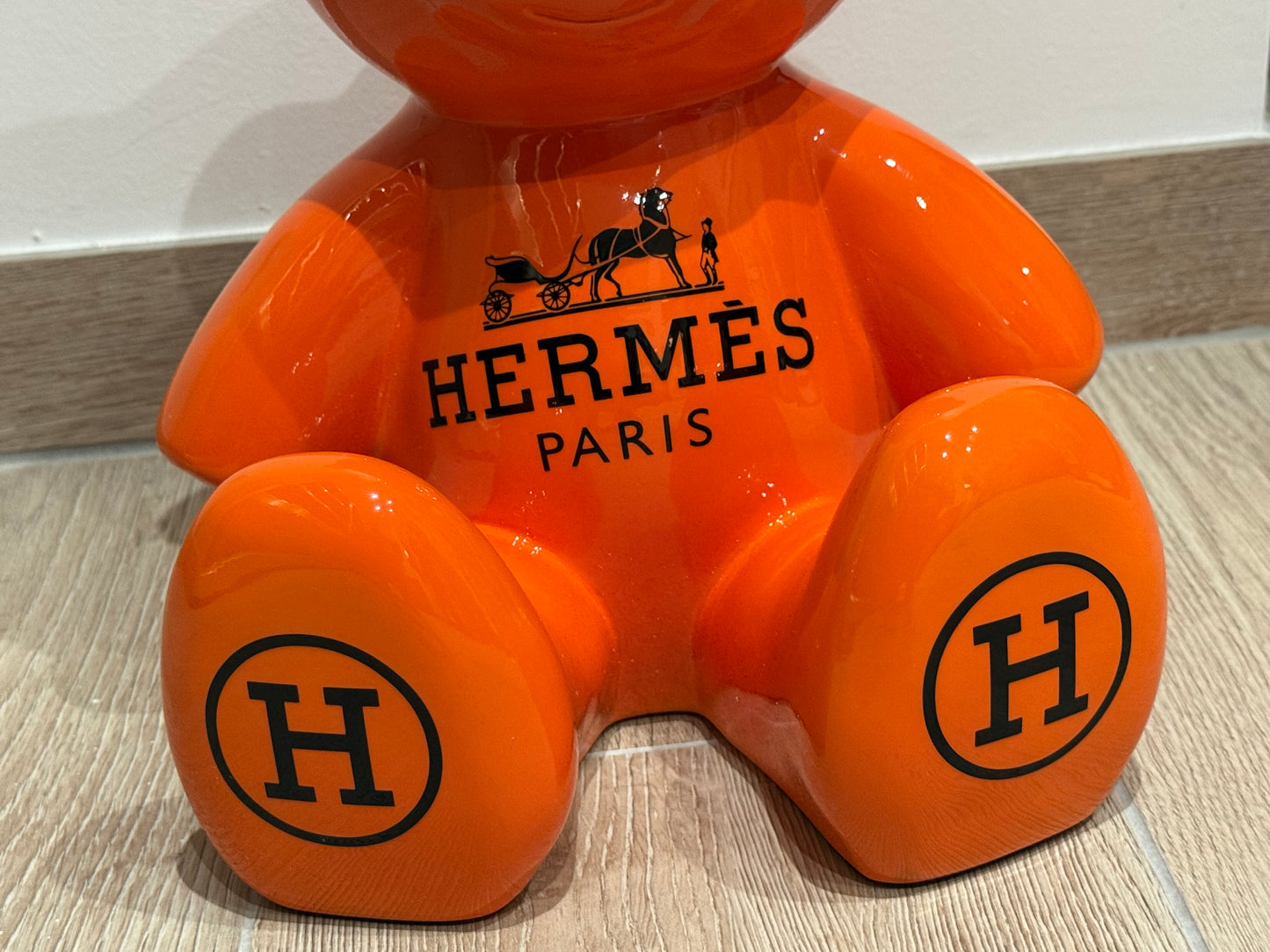 Teddy Bear “Hermès Paris” orange – Édition limitée 14/26 - 35 cm