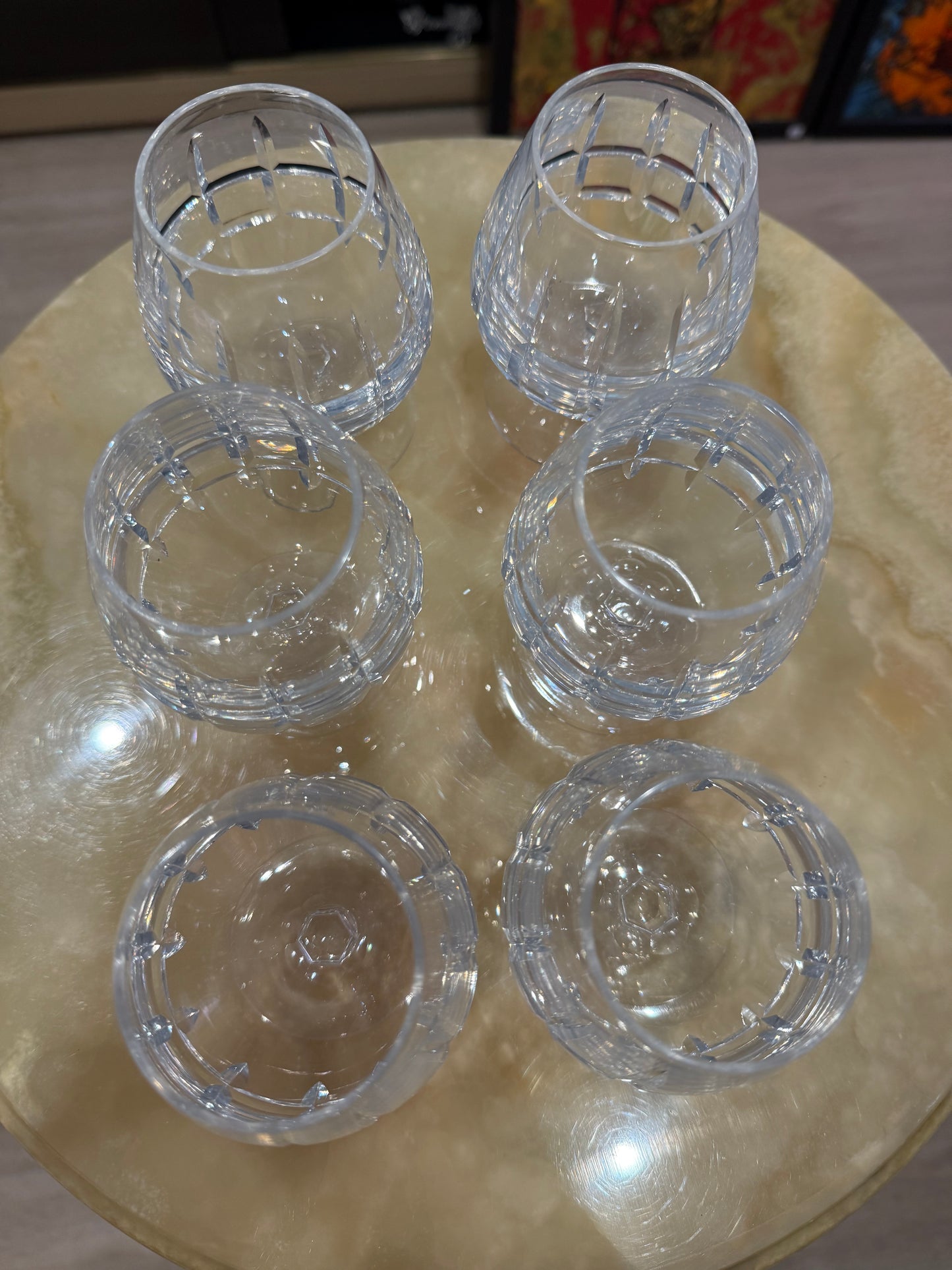 Lot de 6 Verres à Cognac / Digestif en Cristal Taillé – 10 cm
