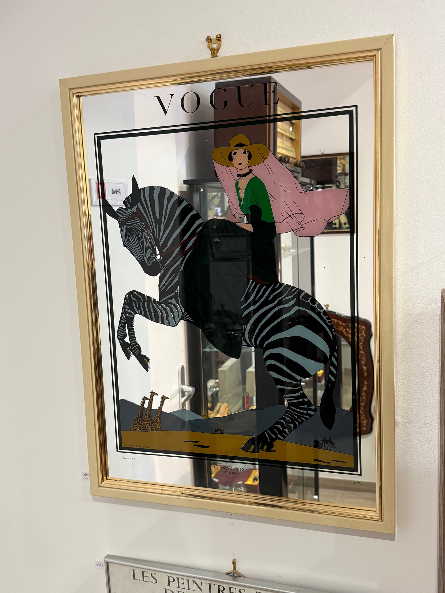 Miroir décoratif Vogue Art Déco – Illustration A.E. Marty, 1925 – Condé Nast London