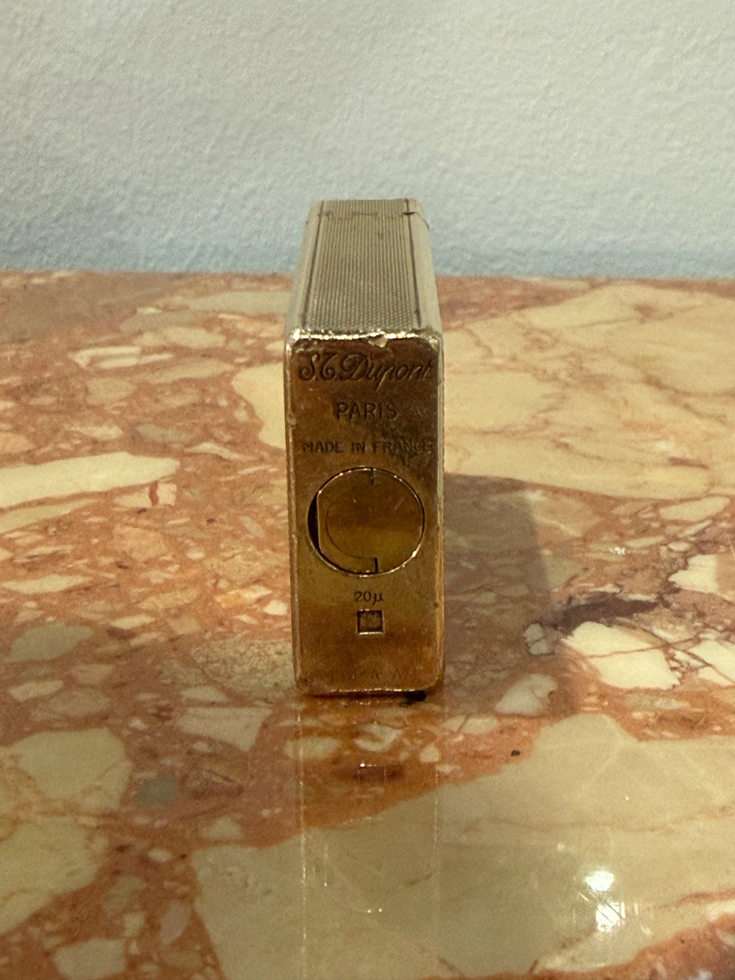 Briquet vintage S.T. Dupont Paris plaqué or 20 microns – Réf. 014AAE