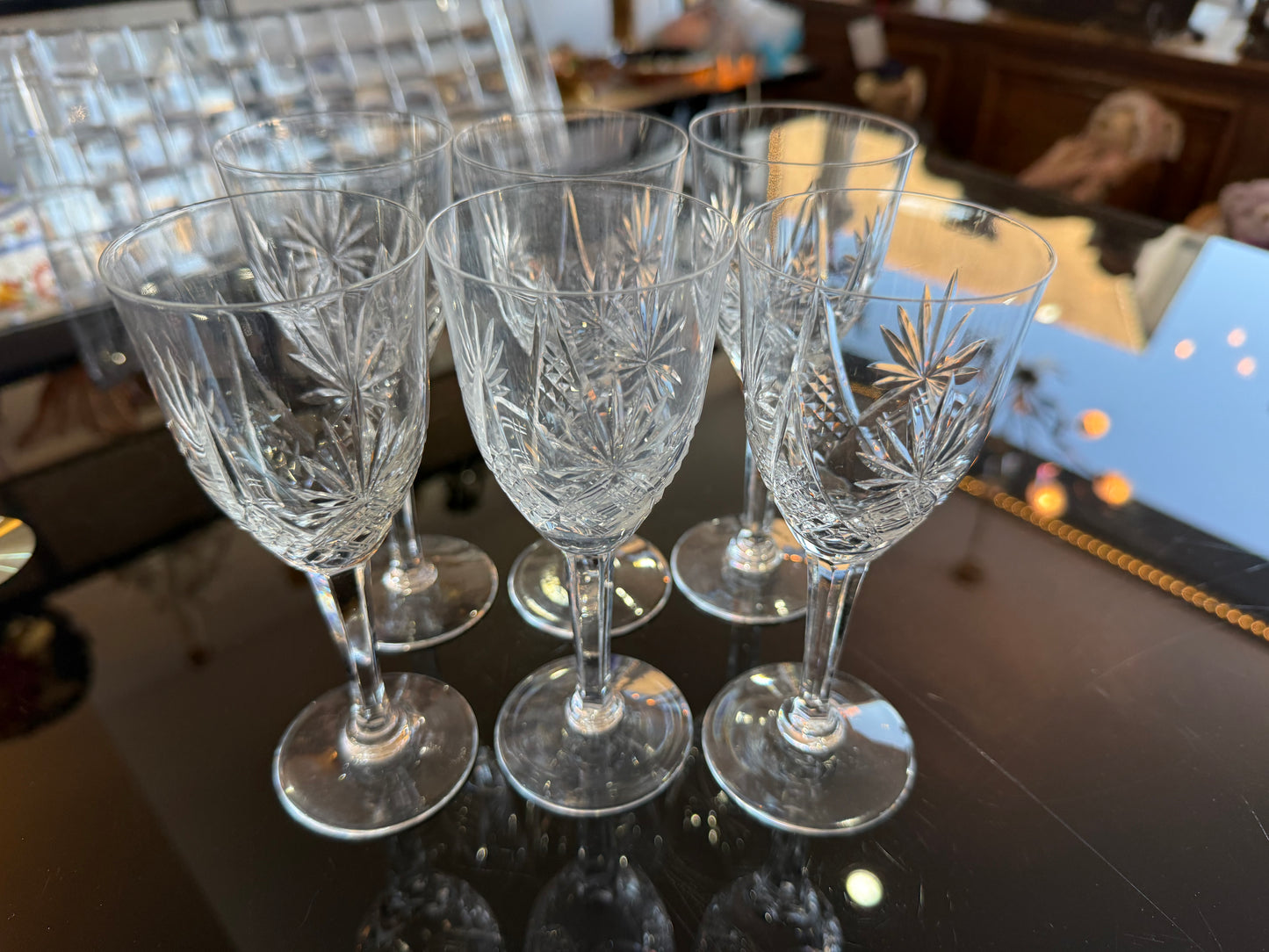 Lot de 6 Verres à Liqueur en Cristal Taillé – 12 cm