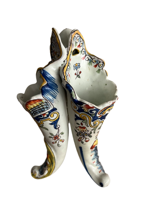 Vase bouquetières 3 cornes d’abondance vintage