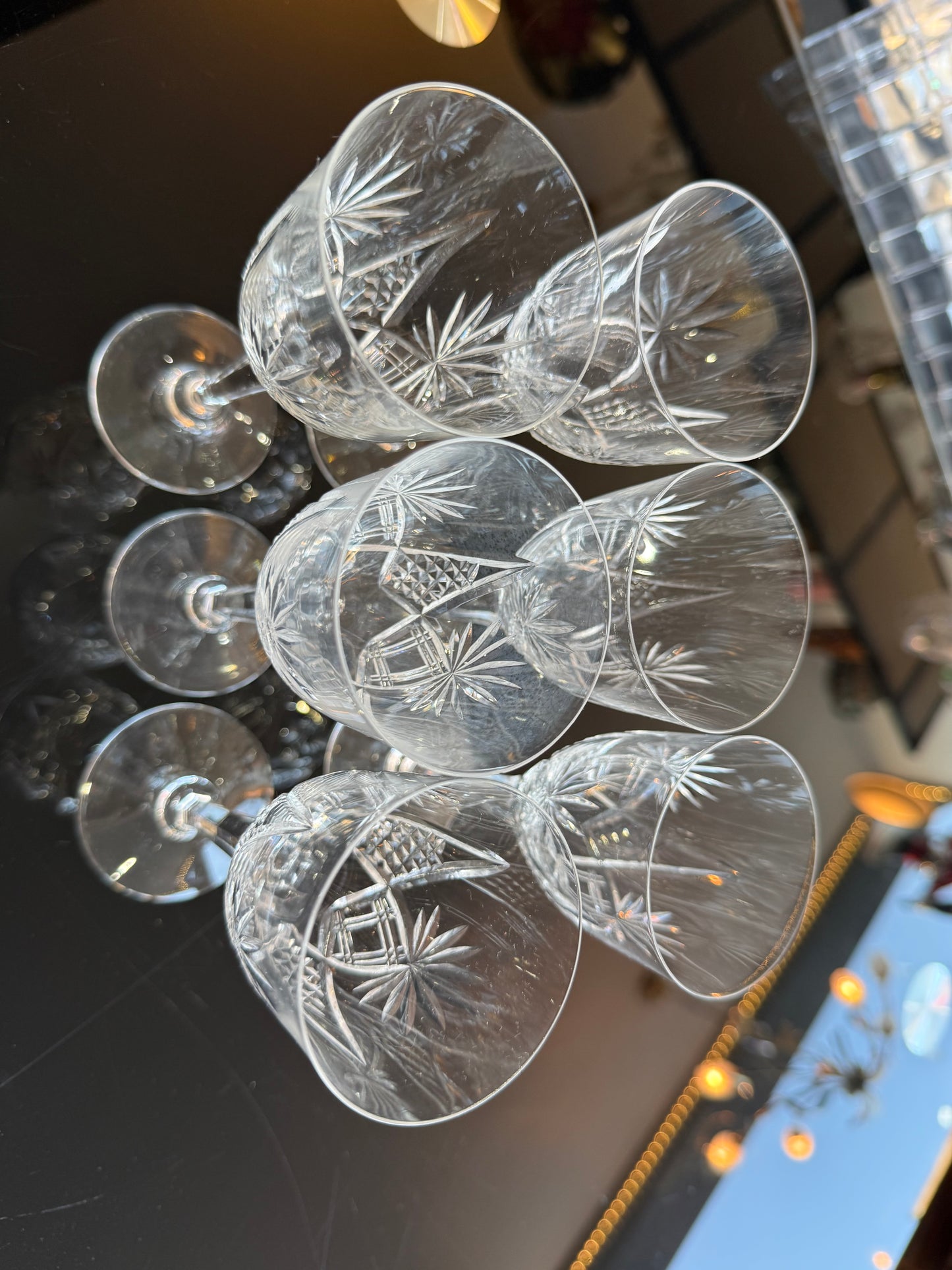 Lot de 6 Verres à Liqueur en Cristal Taillé – 12 cm