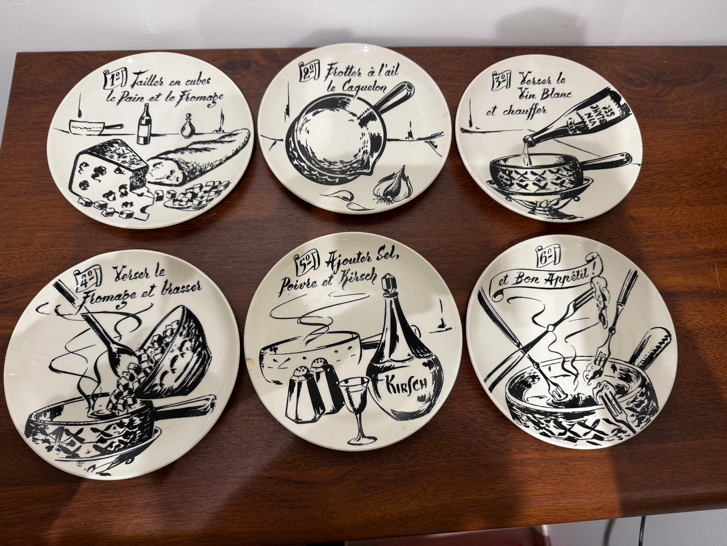 Service de 6 Assiettes Fondue - Gien France