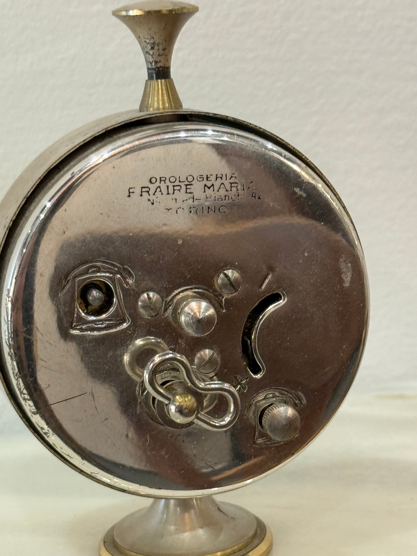 Horloge réveil vintage RITZ – Mécanique à remonter – Italie, années 1960