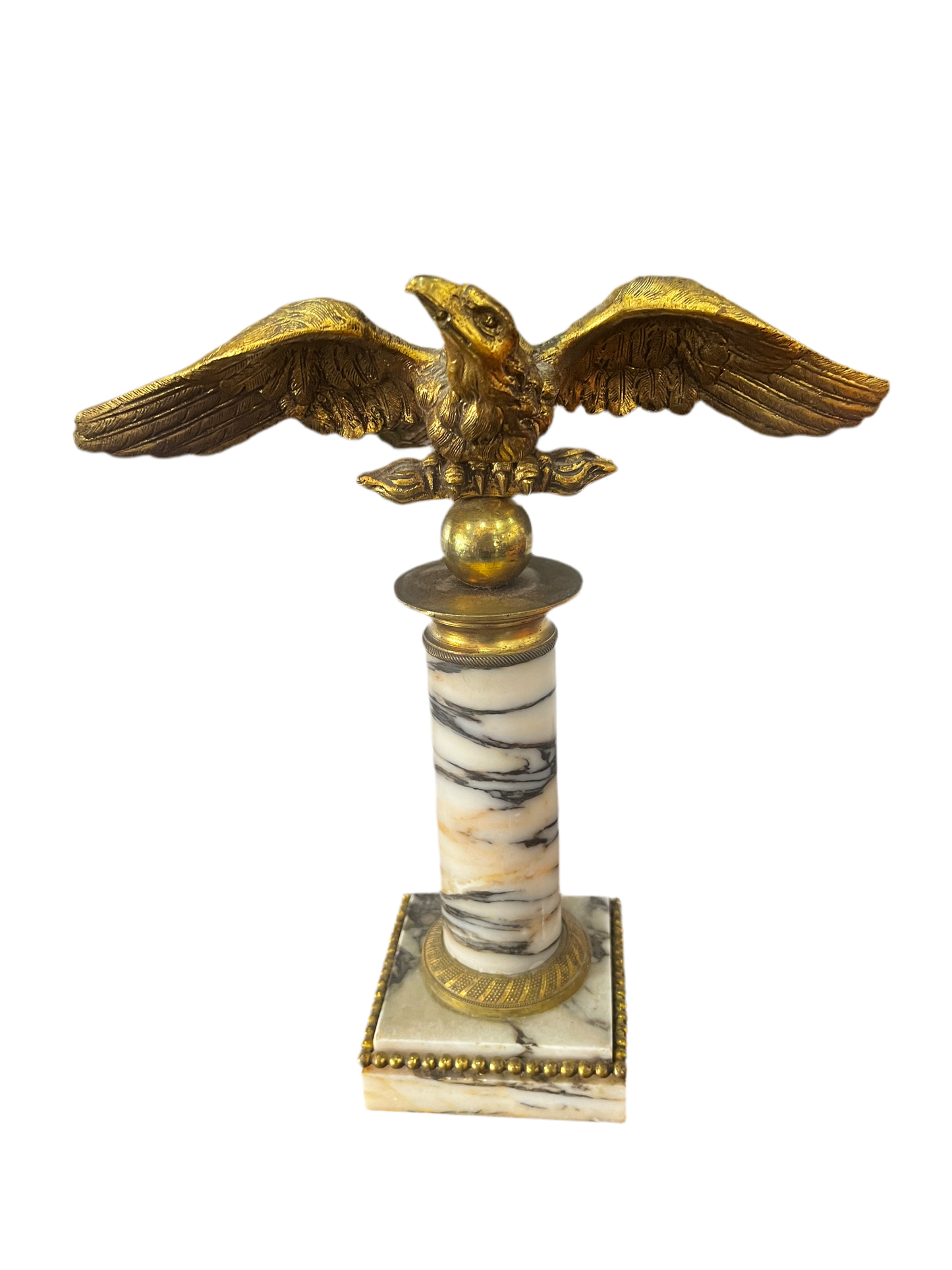 Statuette aigle bronze sur marbre