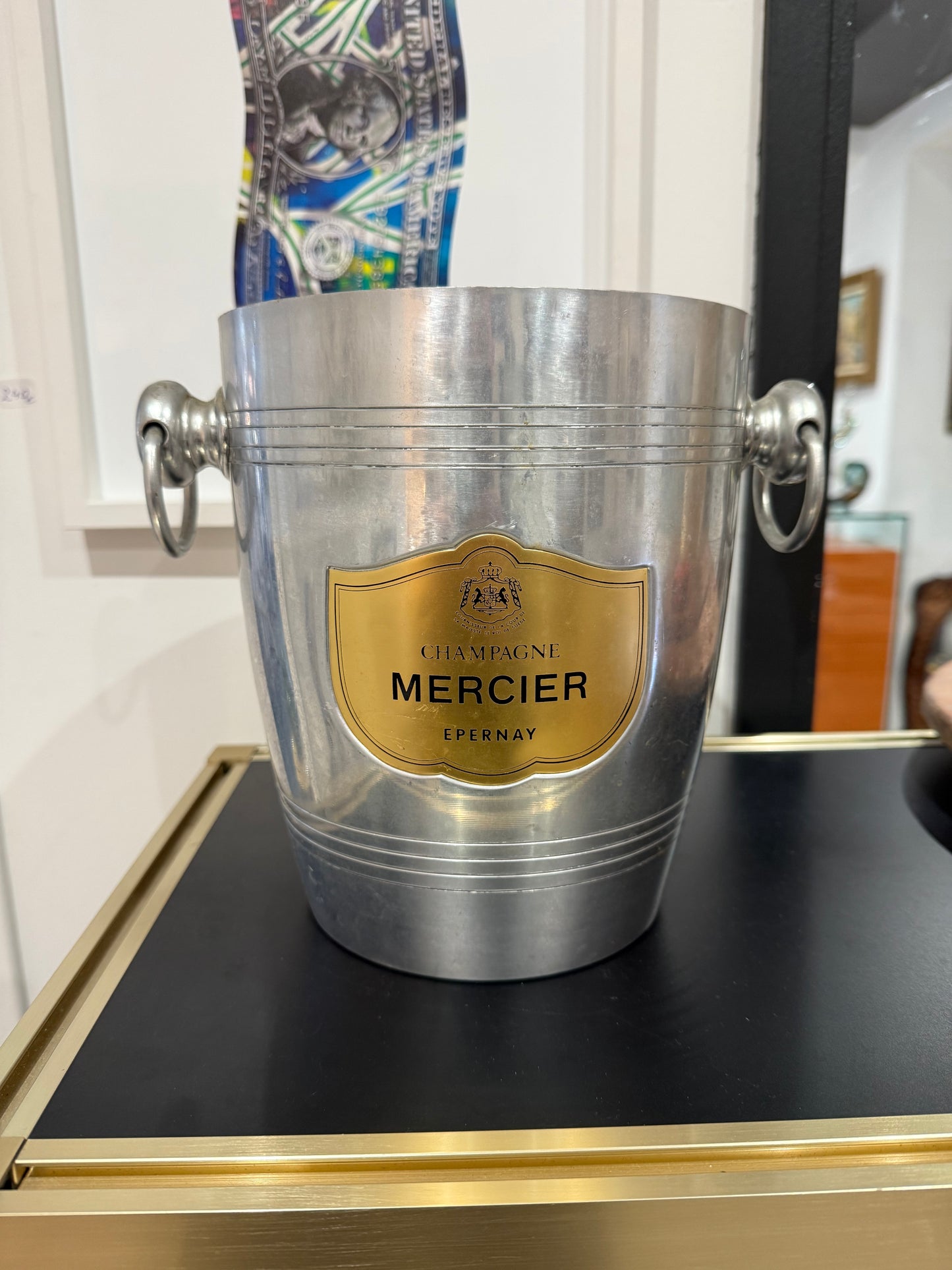 Seau à champagne publicitaire Mercier – Maison Mercier, Épernay