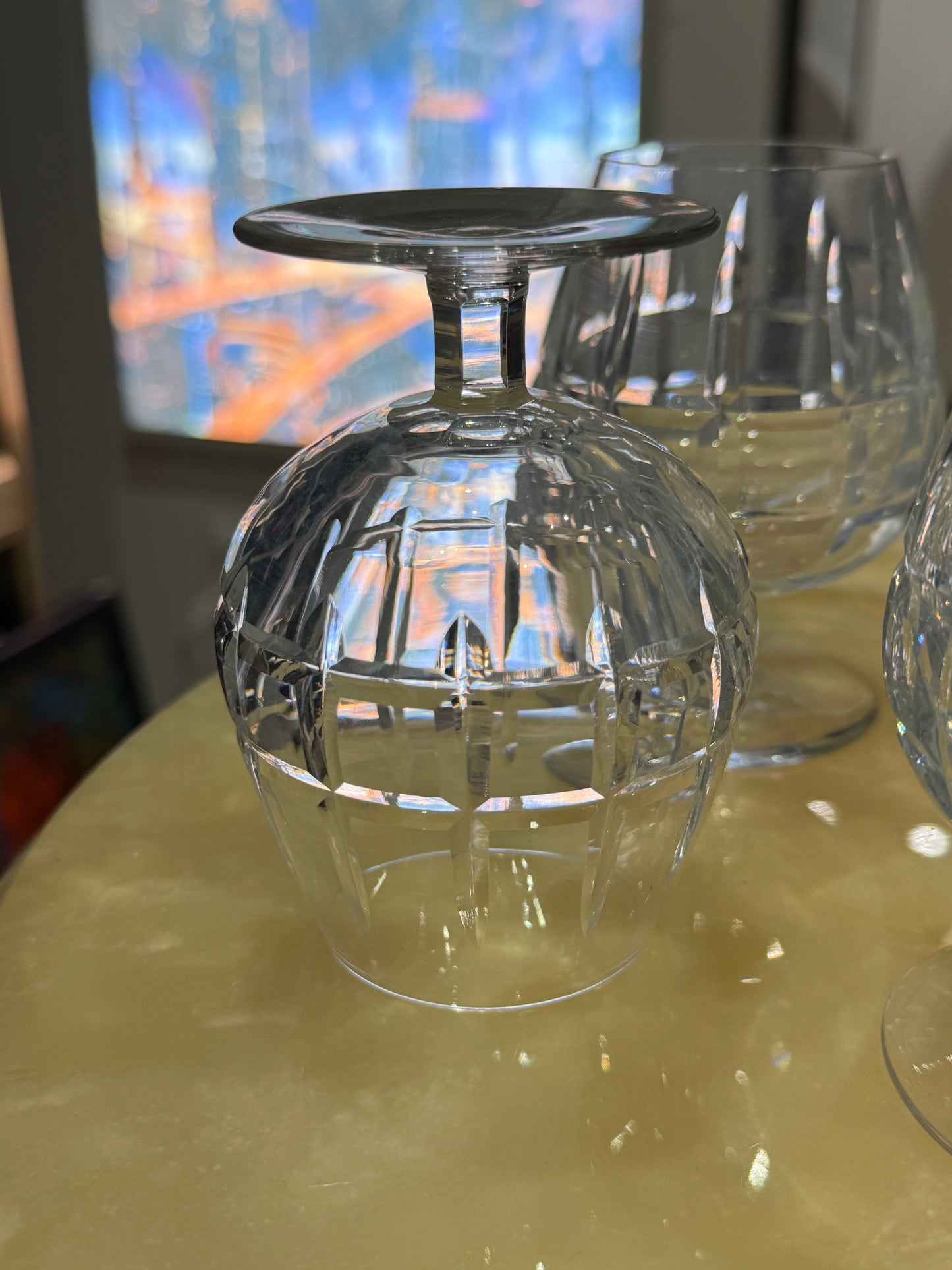 Lot de 6 Verres à Cognac / Digestif en Cristal Taillé – 10 cm